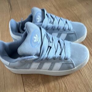 Adidas Sky Blue Suede Sneakers